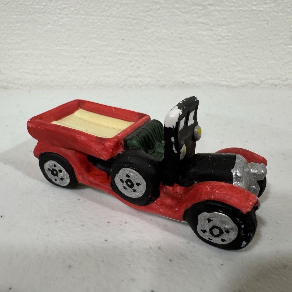 Dept 56 Fire Engine Truck Christmas Village Vintage Rare Red Black Toy Ca